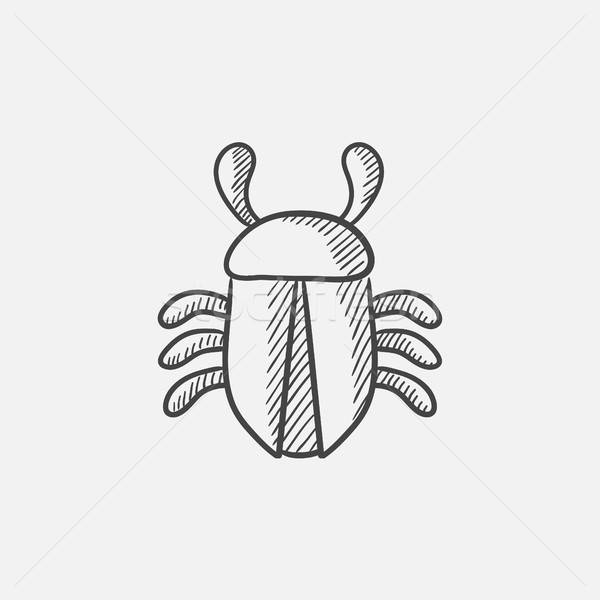600x600 Computer Bug Sketch Icon. Vector Illustration Andrei Krauchuk - Bug Sketch