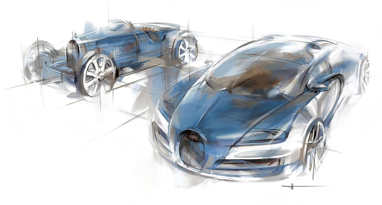 Bugatti Sketch at PaintingValley.com | Explore collection of Bugatti Sketch