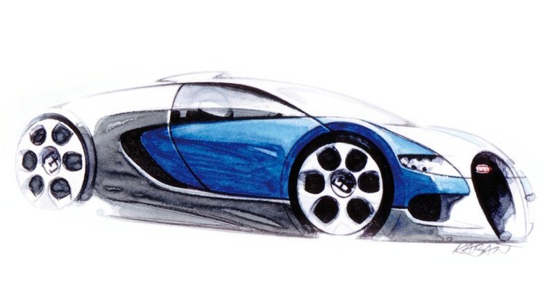 791x420 Bugatti Chiron Officially Teased With A Poem - Bugatti Sketch