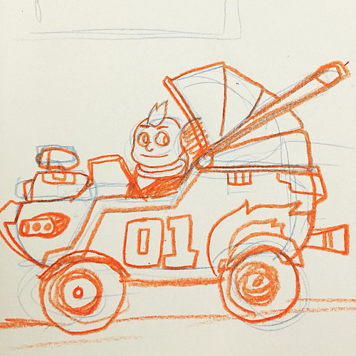 500x500 Lots Of Fancy Looking Baby Carriages - Buggy Sketch