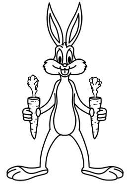260x371 How To Draw Bugs Bunny - Bugs Bunny Cartoon Sketch