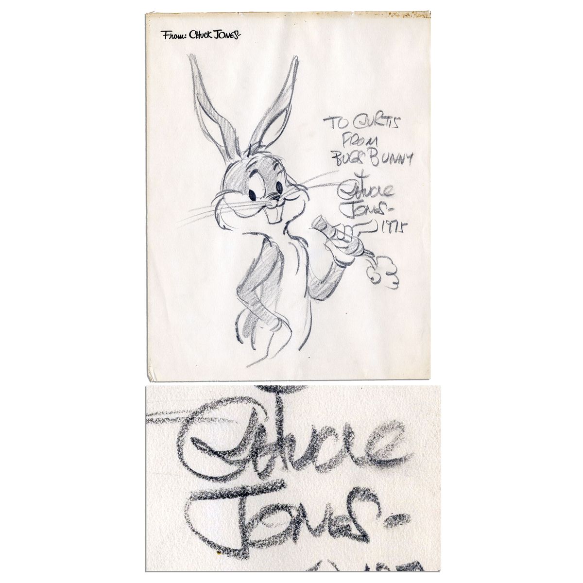 1200x1200 Chuck Jones 'Bugs Bunny' Sketch - Bugs Bunny Sketch