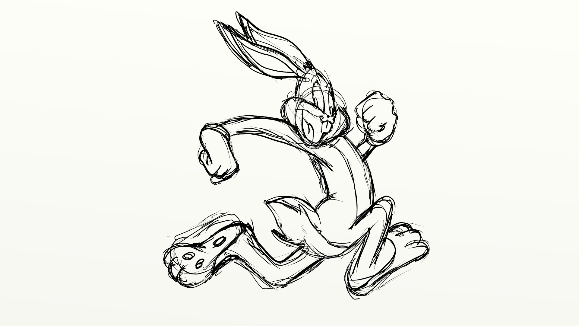 1920x1080 Daily Cartoon Drawings - Bugs Bunny Sketch