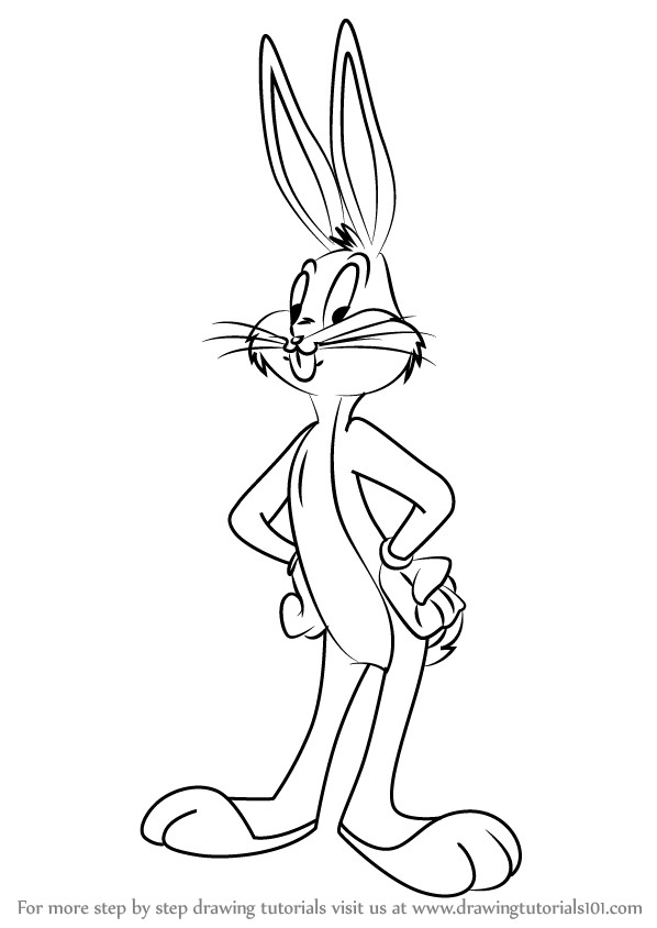 598x844 New How To Draw Bugs Bunny - Bugs Bunny Sketch