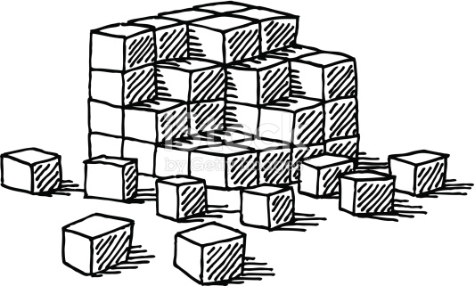 533x321 Building Blocks Graphic Black And White Library Black And White - Building Blocks Sketch