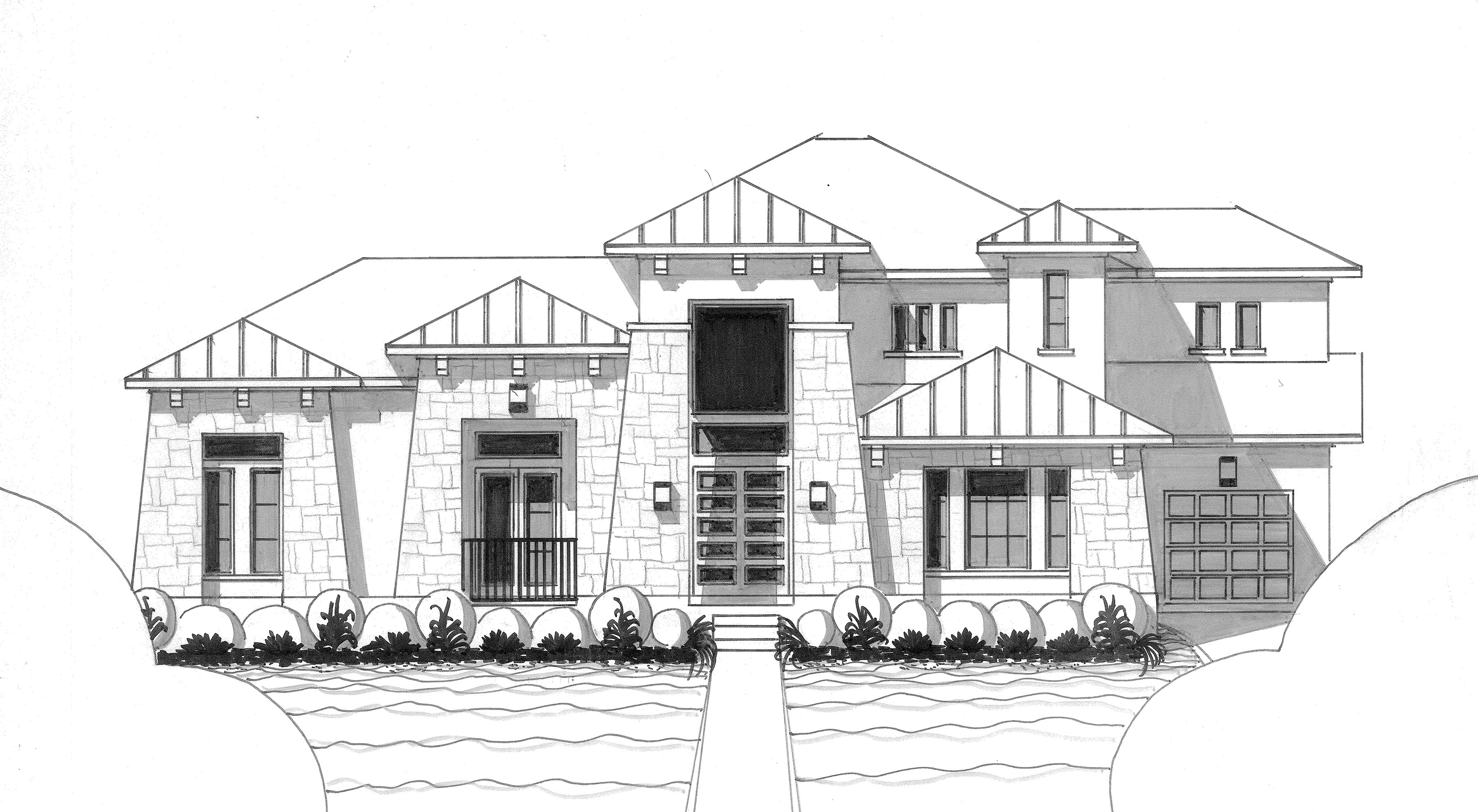 3600x1979 Custom Luxury Home Inspiration Partners In Building - Building Elevation Sketch