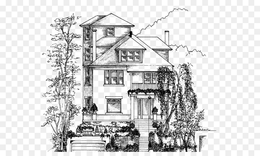 900x540 House Drawing Building Home Sketch - Building Elevation Sketch