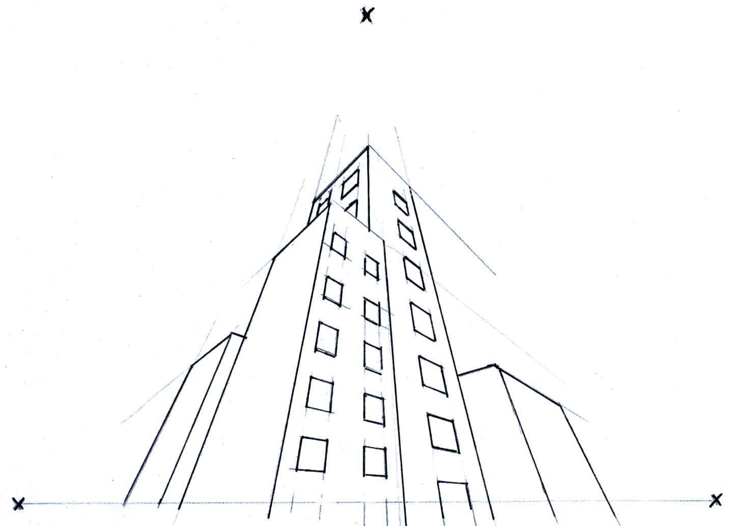 1440x1033 Linear Perspective Drawing Overview Of 3 Drawing Types - Building Perspective Sketch