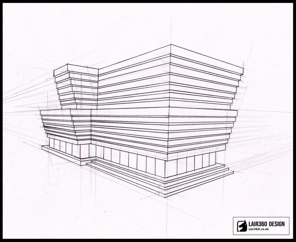988x809 Building Concept (Perspective Sketch) By Lair360 - Building Perspective Sketch