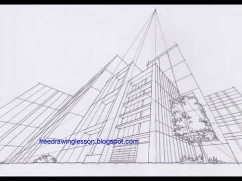 480x360 Draw Buildings In Three Point Perspective By Miandza - Building Perspective Sketch