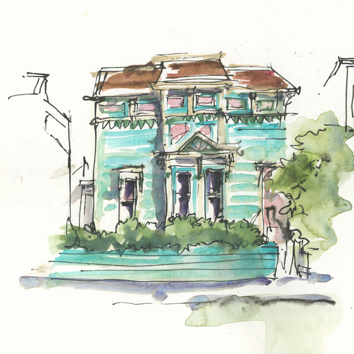 700x700 Another Quick Sf Building Watercolour Sketch - Building Sketch