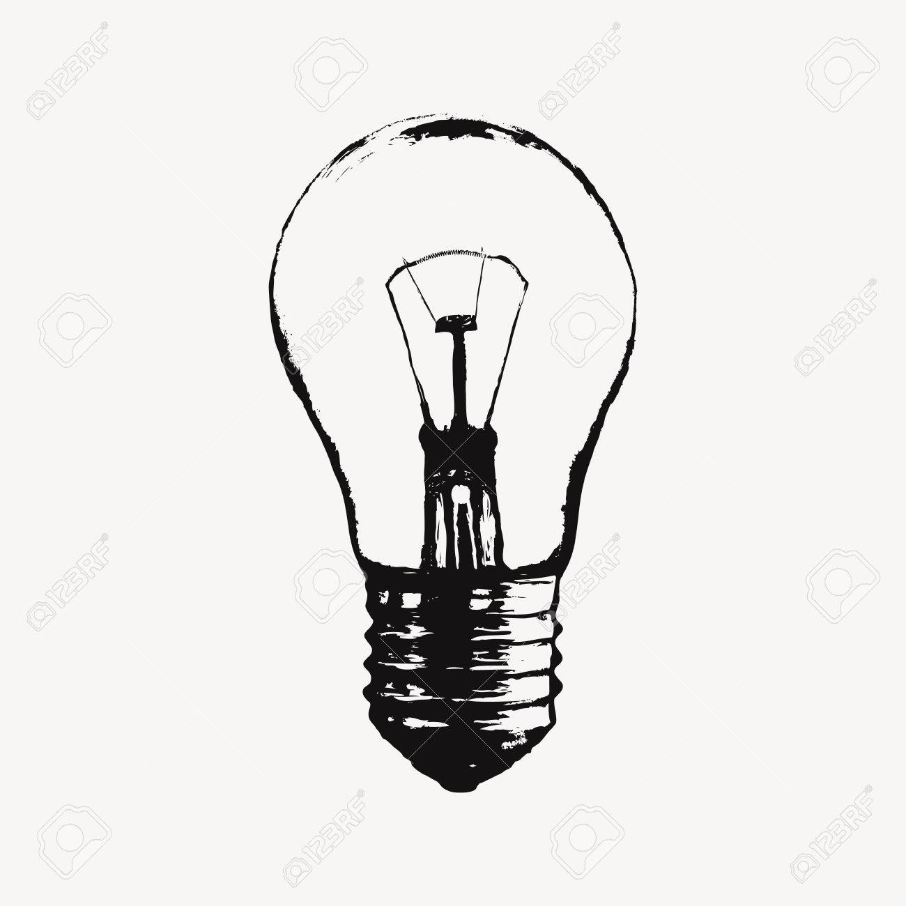1300x1300 Light Bulb Clipart Sketch 27 - Bulb Sketch