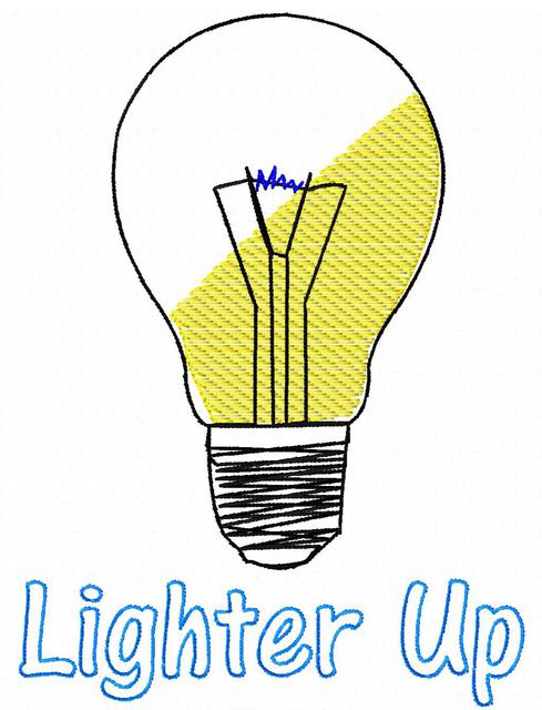 489x640 Lighter Up Light Bulb Sketch Embroidery Design Jazzy Zebra Designs - Bulb Sketch