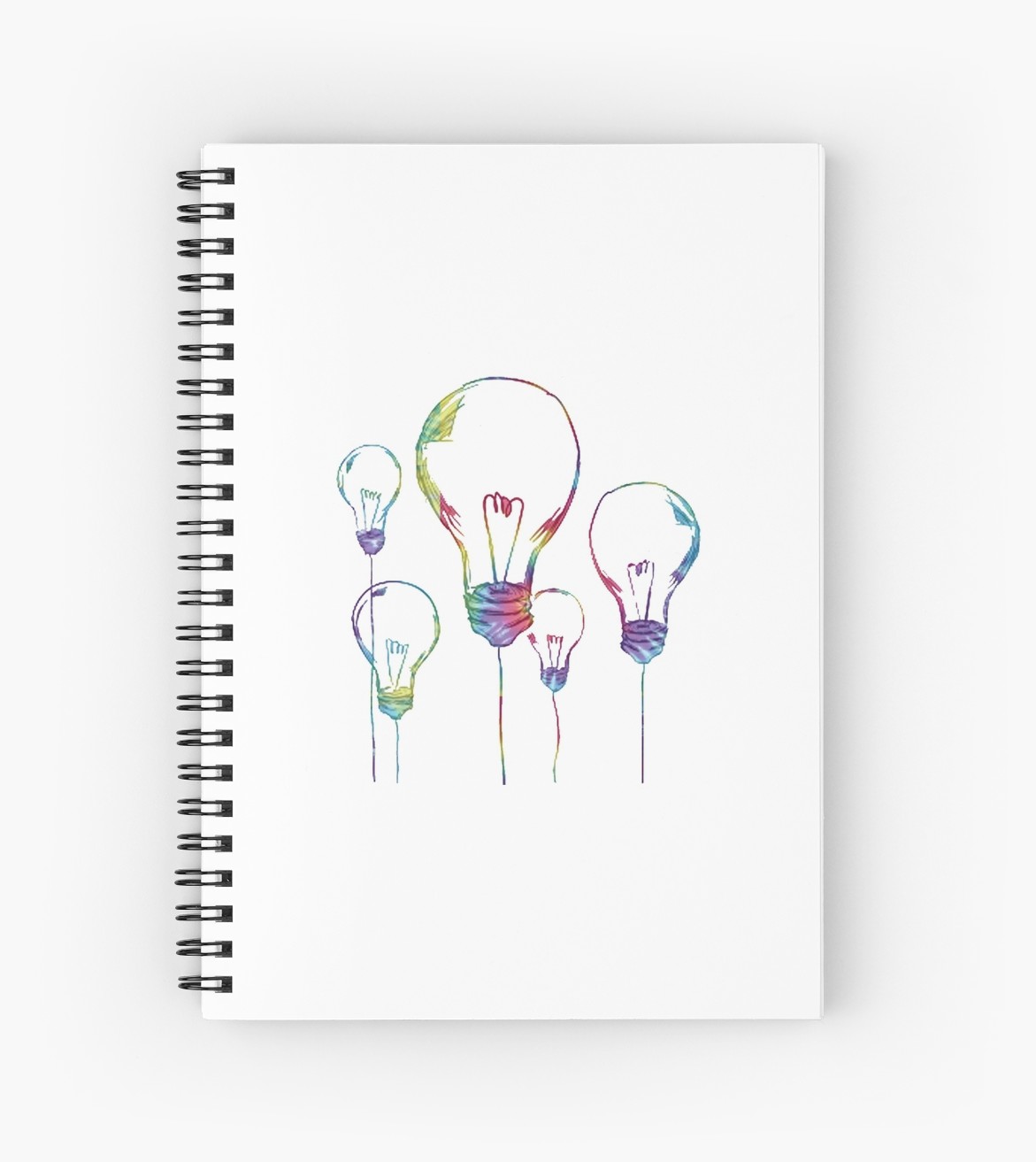 1171x1313 Rainbow Outline Light Bulb Sketch Spiral Notebooks By Call Me - Bulb Sketch