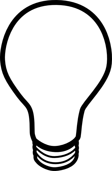 390x592 Sketch Clipart Light Bulb - Bulb Sketch