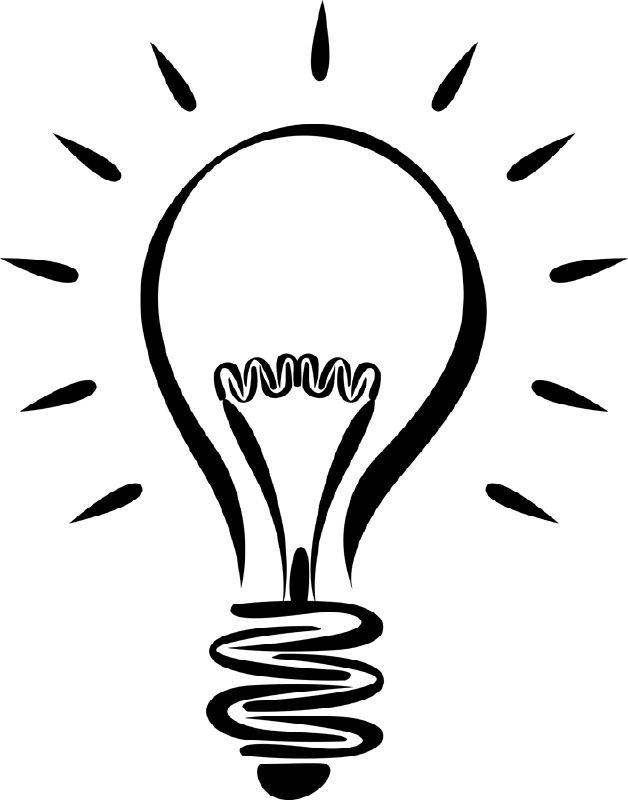 628x800 Sketch Clipart Light Bulb - Bulb Sketch