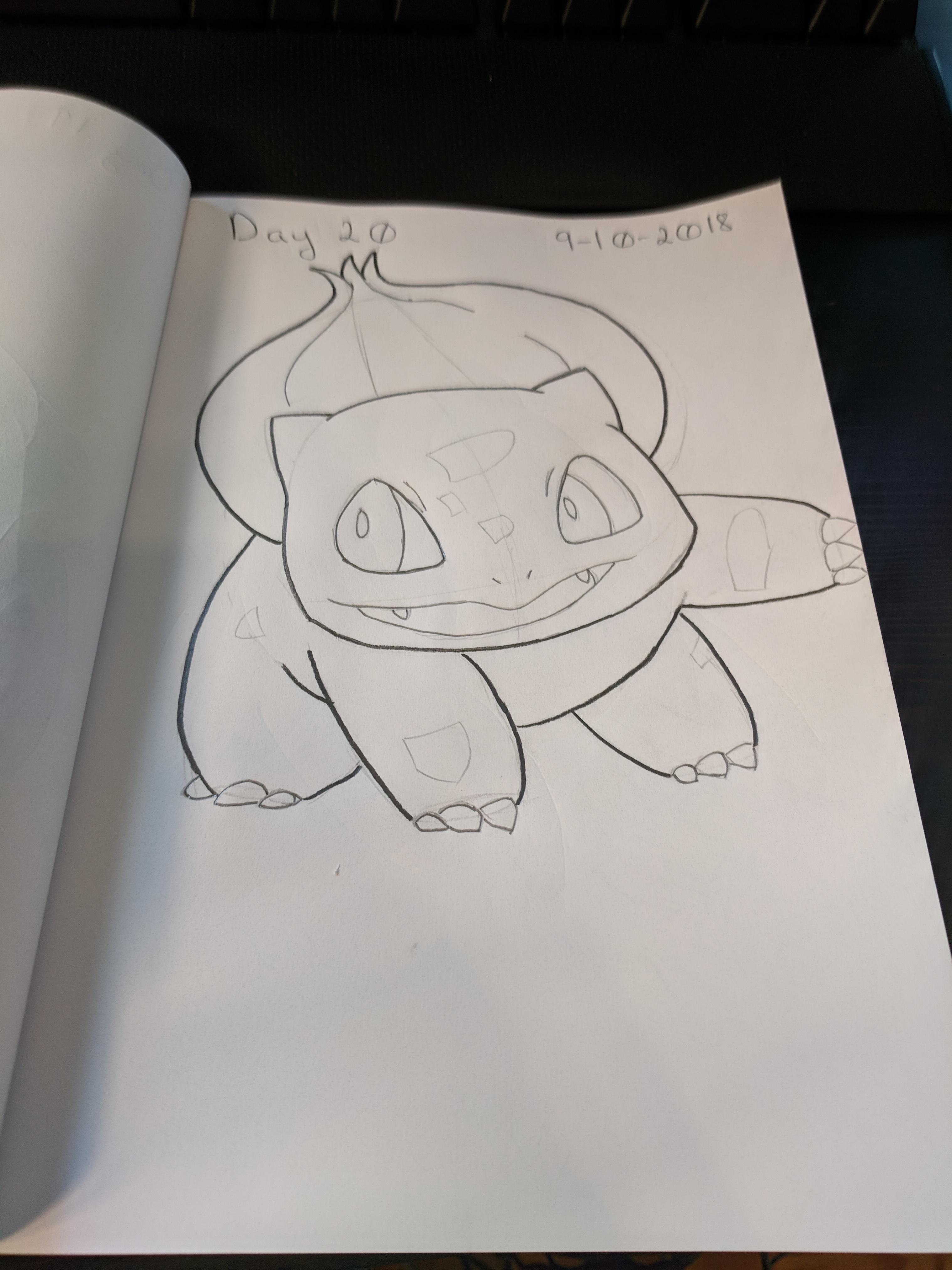 3036x4048 I Sketched A Bulbasaur I Am Super Proud Of! Pokemon - Bulbasaur Sketch