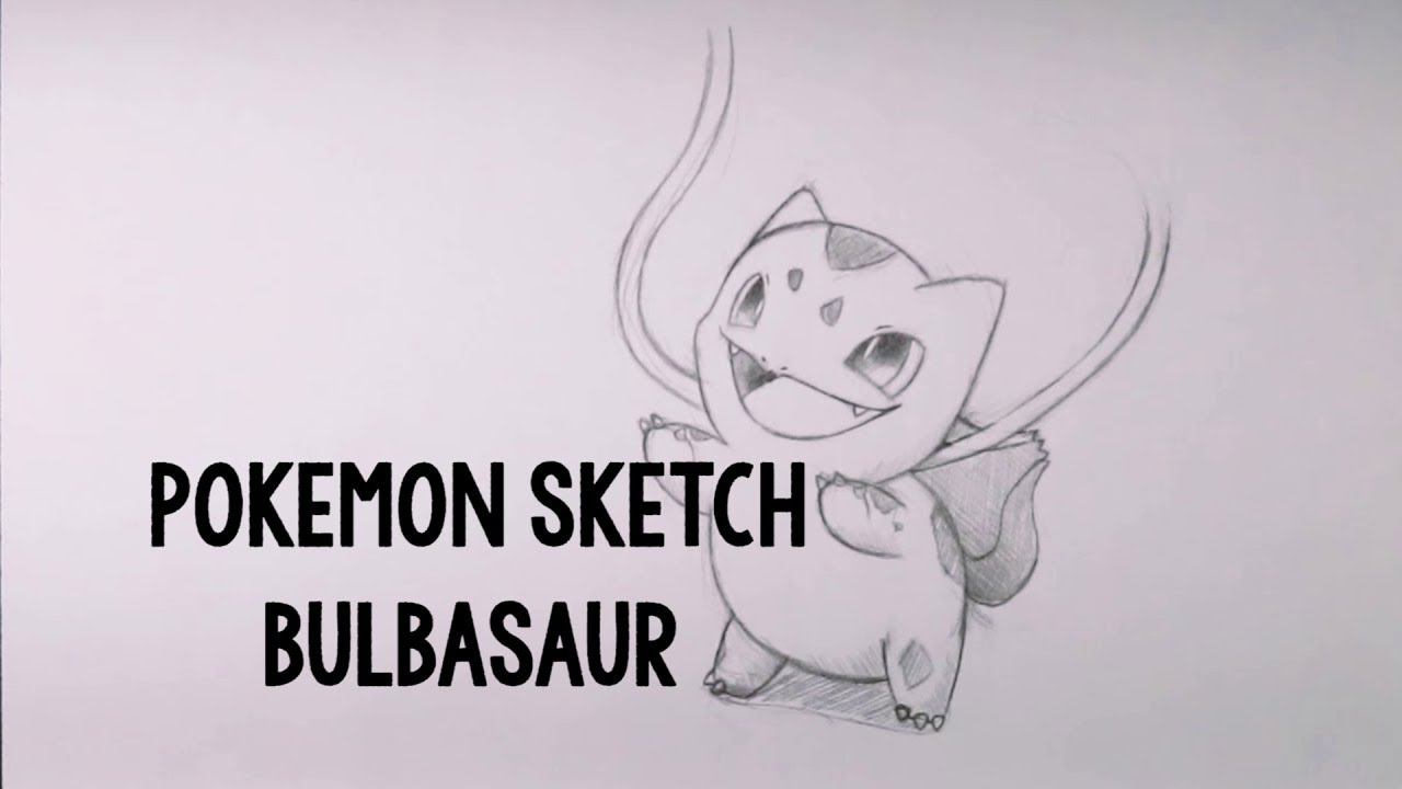 1280x720 Pokemon Sketch - Bulbasaur Sketch