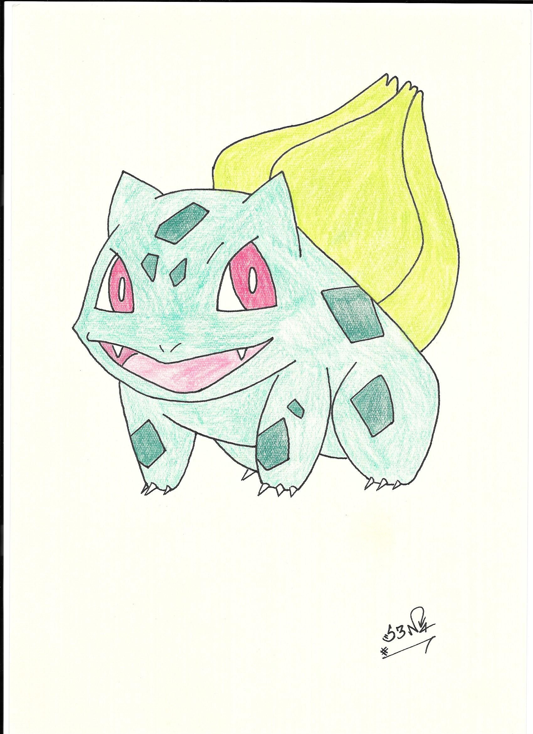 1700x2338 Drawing - Bulbasaur Sketch
