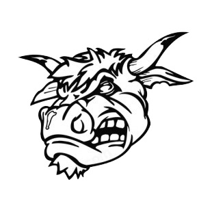 310x310 Angry Bull Face - Bull Face Sketch