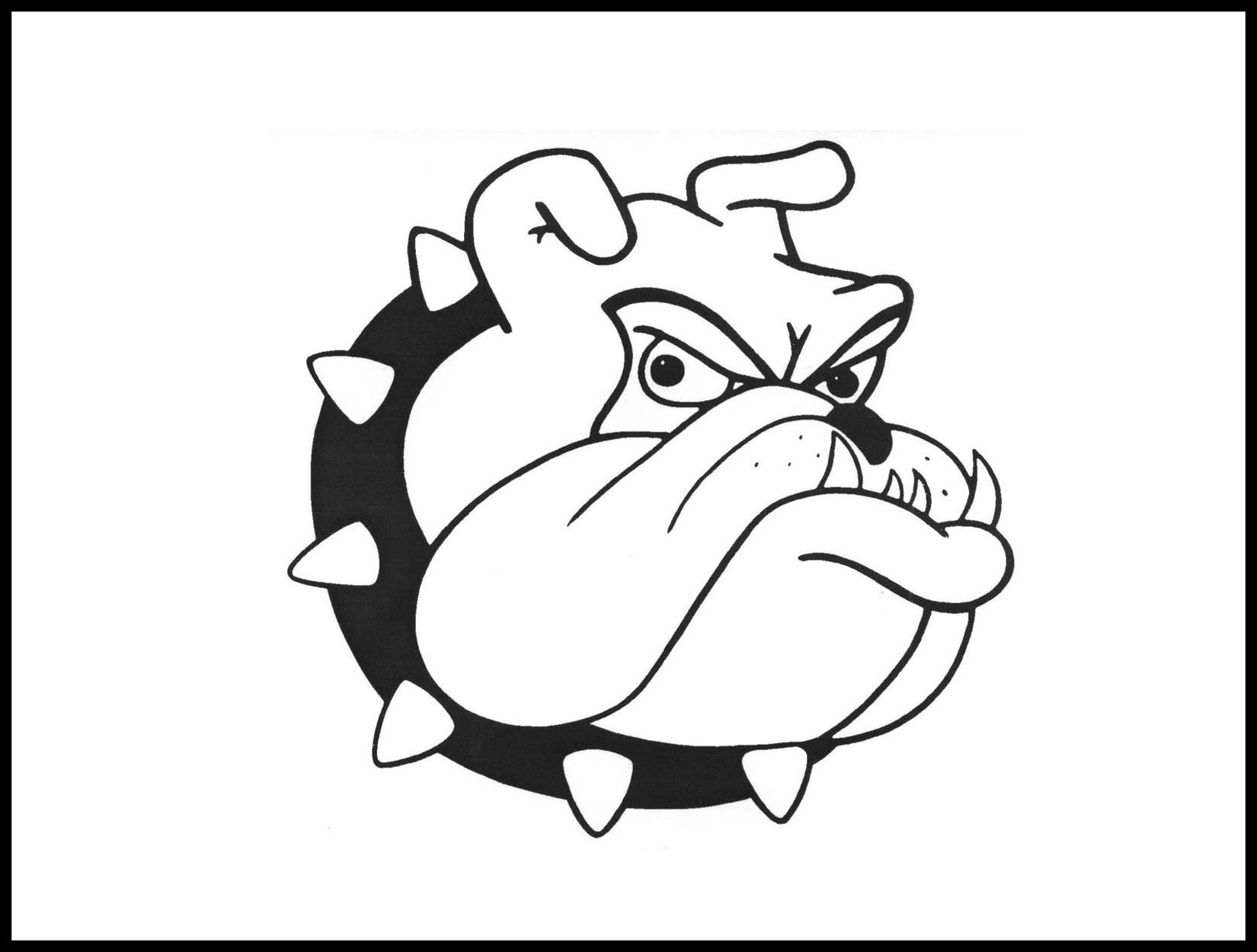 1650x1250 Bull Dog Drawings - Bull Face Sketch