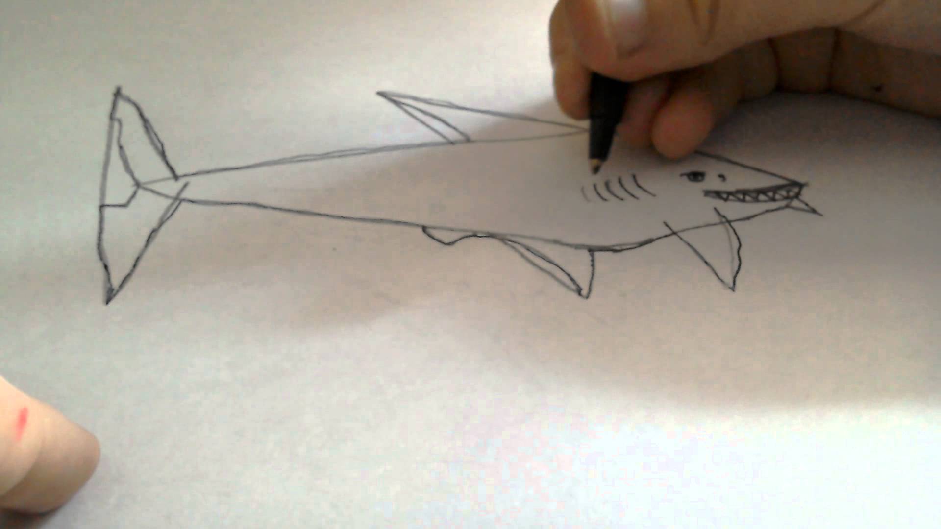 1920x1080 How To Draw A Bull Shark!!! ( New Intro And Special Drawing - Bull Shark Sketch