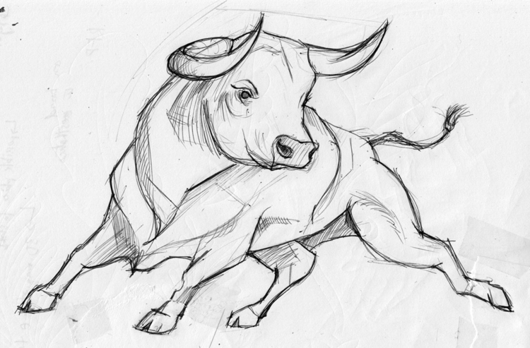 Bull Sketch at PaintingValley.com | Explore collection of Bull Sketch