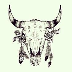 236x236 Cow Skull Sketch Skull~art Skull Sketch - Bull Skull Sketch