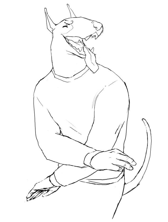 709x940 Bull Terrier Sketch Weasyl - Bull Terrier Sketch