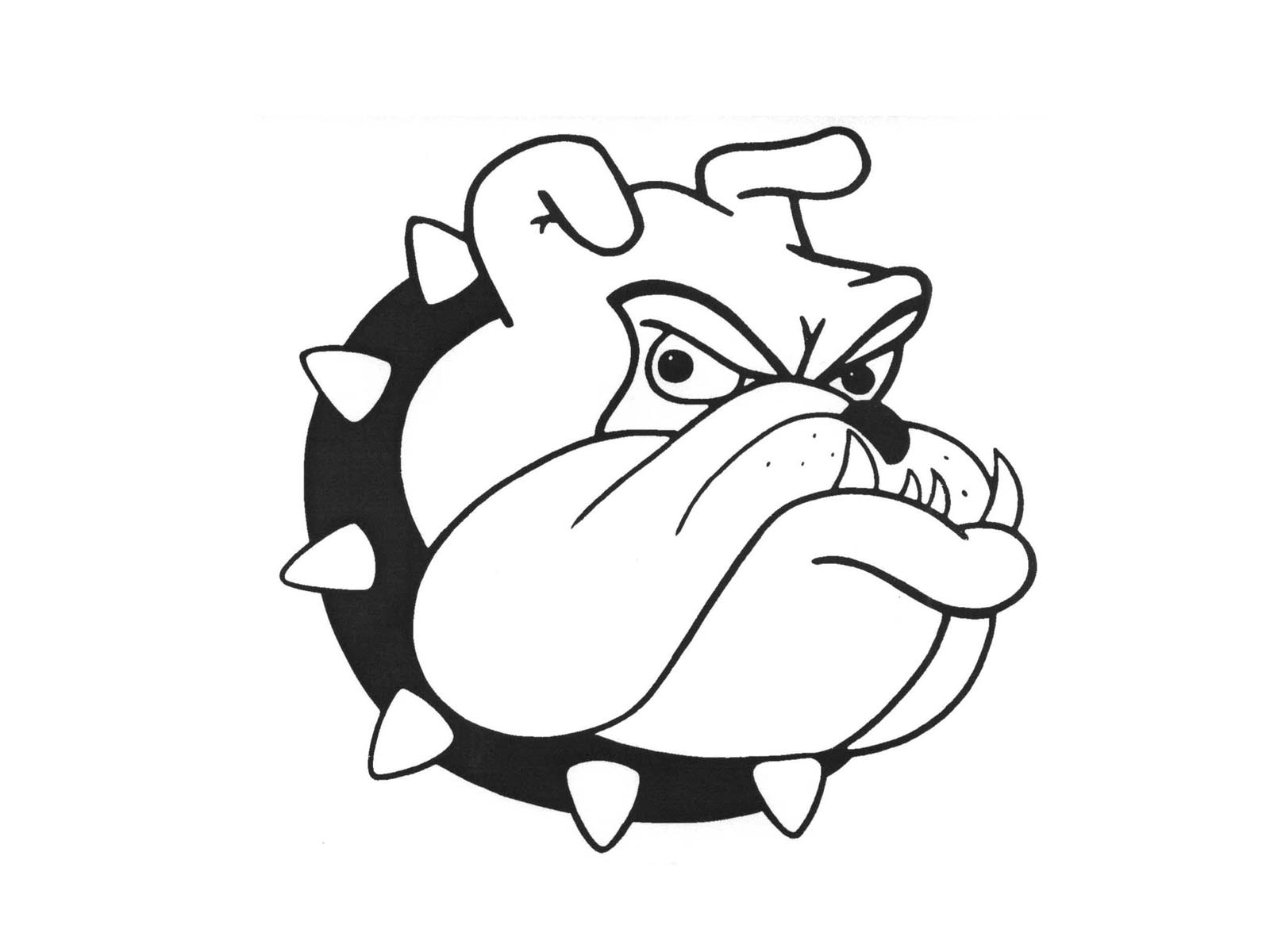 1600x1200 Bulldog Clipart Graffiti Cute Borders, Vectors, Animated, Black - Bulldog Face Sketch