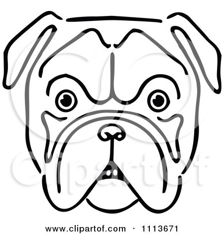 450x470 Pictures Bulldog Face Clip Art, - Bulldog Face Sketch