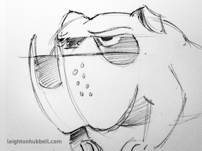 400x300 Bulldog Sketch V1 By Leighton Hubbell - Bulldog Sketch Images