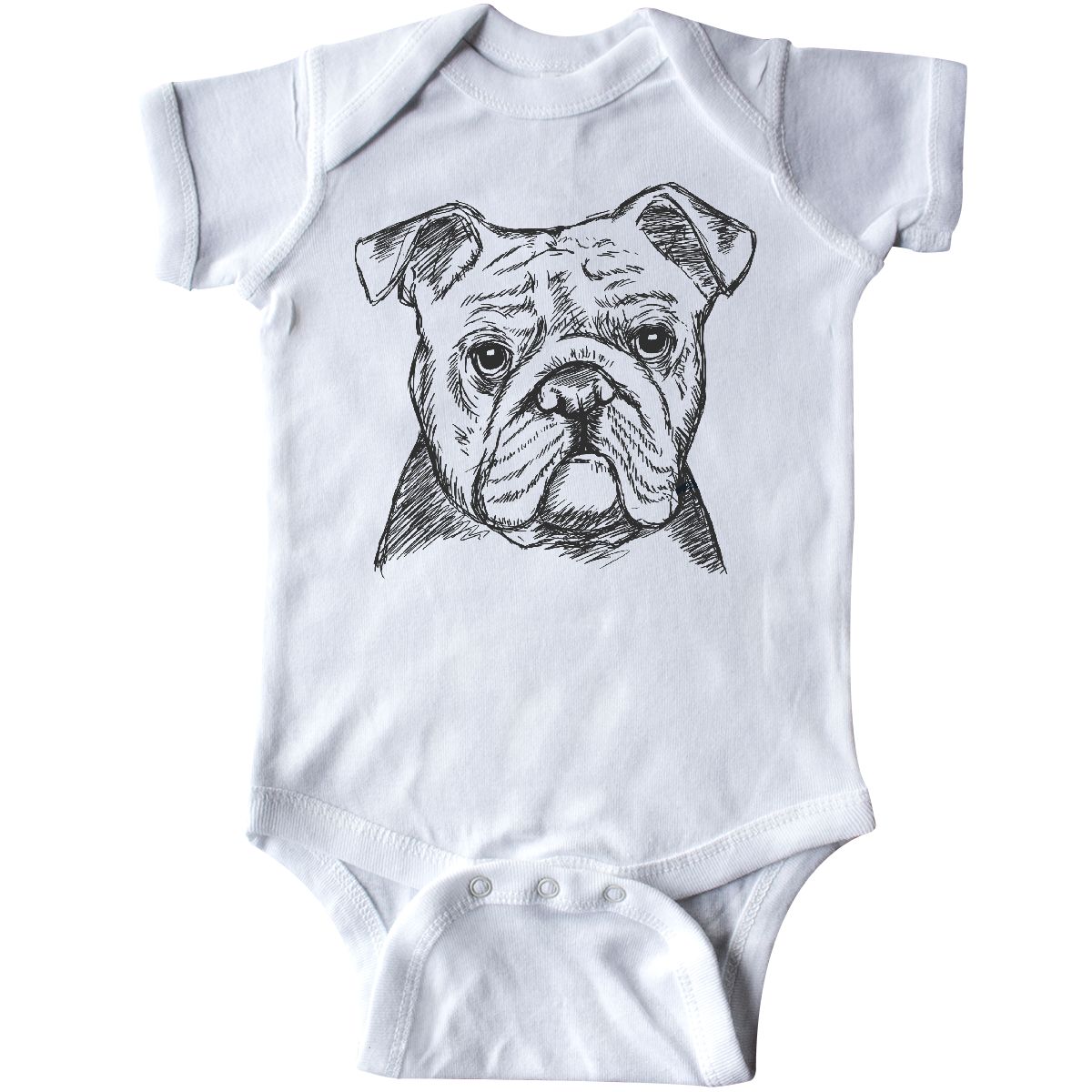 1200x1200 Inktastic English Bulldog Sketch Portrait Infant Creeper Pets Dog - Bulldog Sketch Images