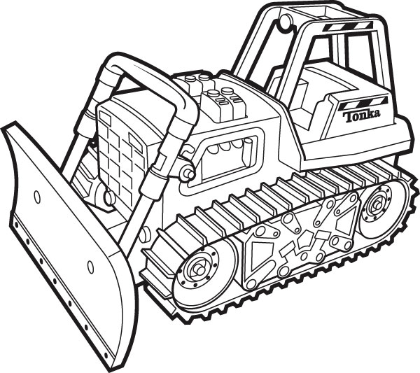 600x533 Bulldozer Clipart Truck Tonka ~ Frames ~ Illustrations ~ Hd Images - Bulldozer Sketch