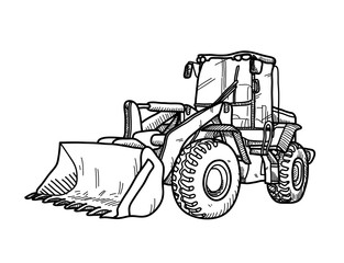 313x240 Bulldozer Photos, Royalty Free Images, Graphics, Vectors Amp Videos - Bulldozer Sketch