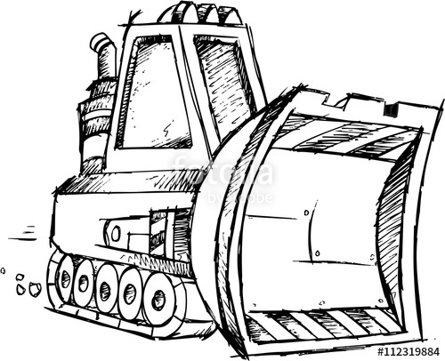 Bulldozer Sketch At Explore Collection Of