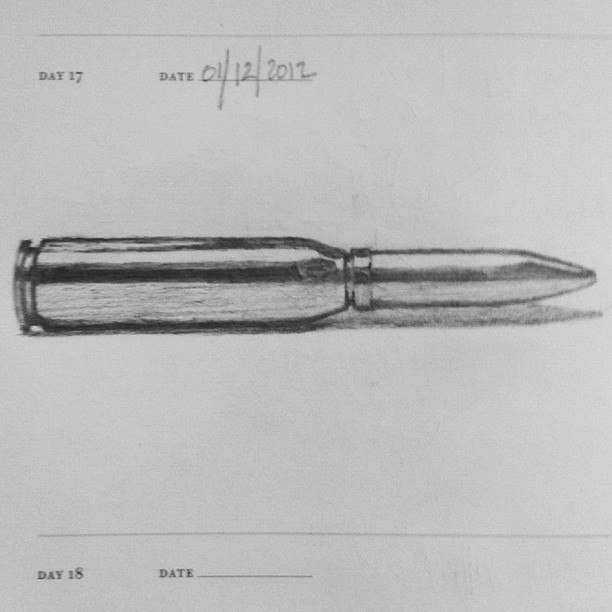 612x612 Sketch 17 Of 365 Silver Bullet (Taken With Instagram) S. Diaz - Bullet Sketch