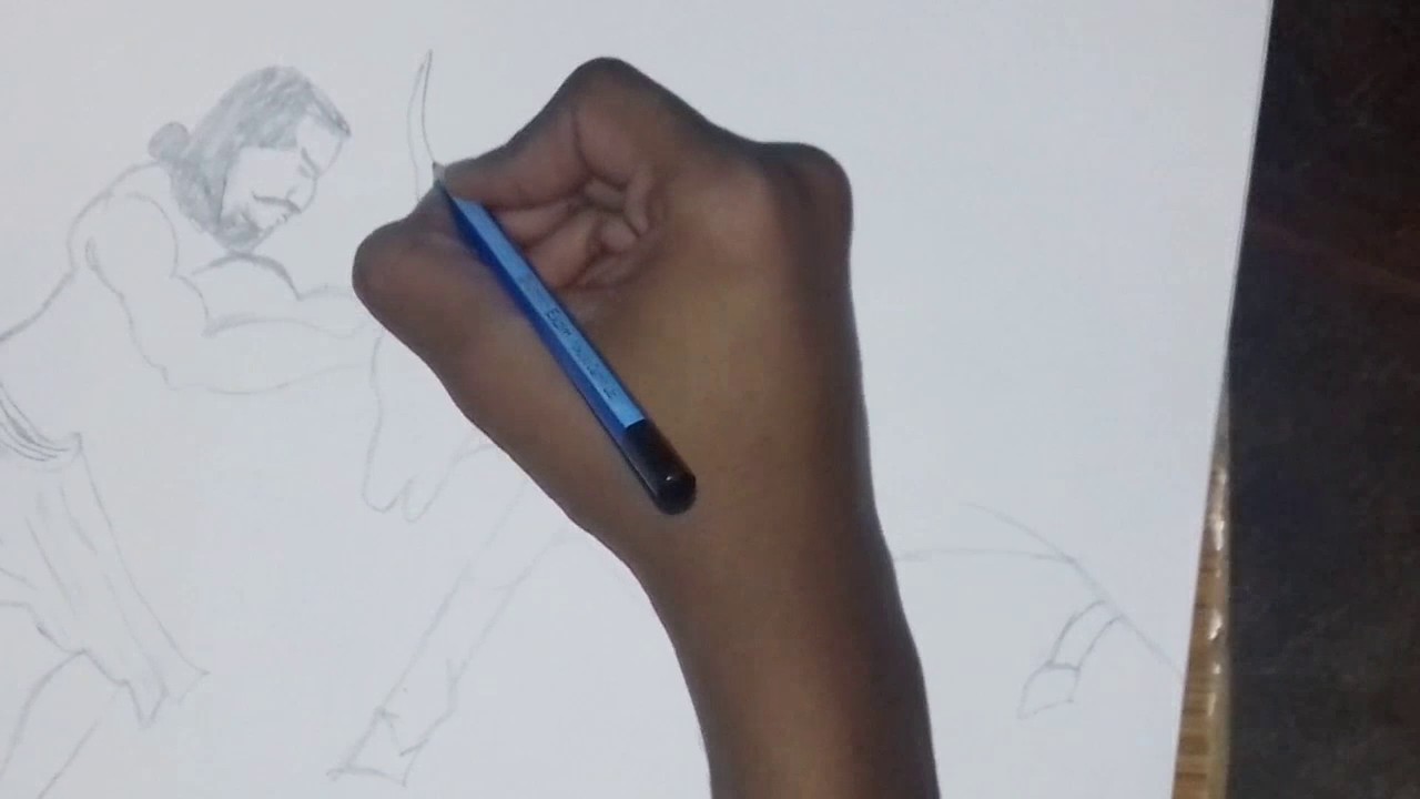 1280x720 How To Draw Balladeva Bull Fight In Bahubali 1 - Bullfight Sketch