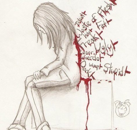 473x450 Petition To Put An End To The Violence That Results From - Bullying Sketch