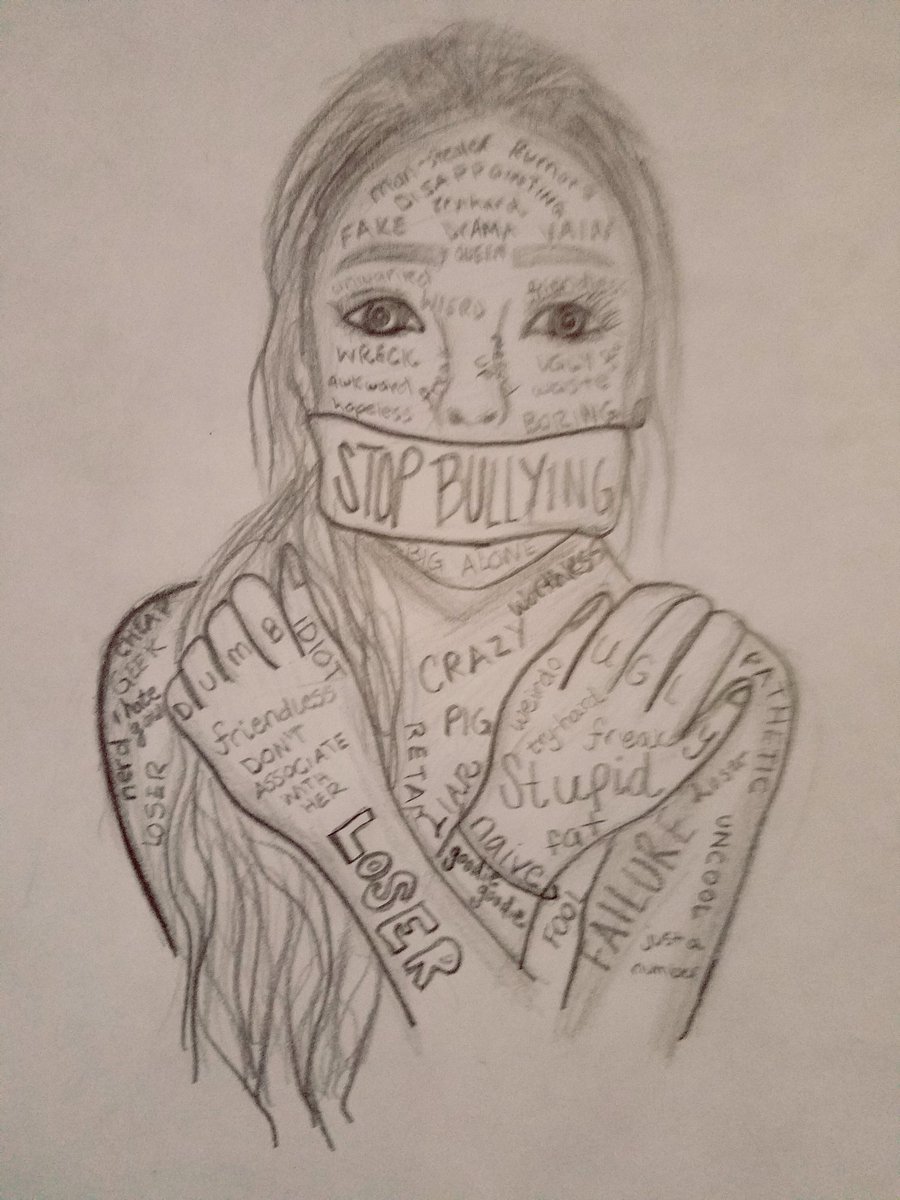 900x1200 Philippa Graham On Twitter Stop The Bullying, Sketch By My - Bullying Sketch