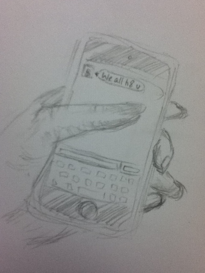 720x960 Cyber Bullying Sketch By Filoy - Bullying Sketch