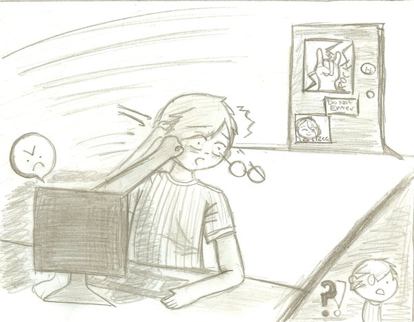 600x467 Cyber Bullying By Detectivetoony - Bullying Sketch