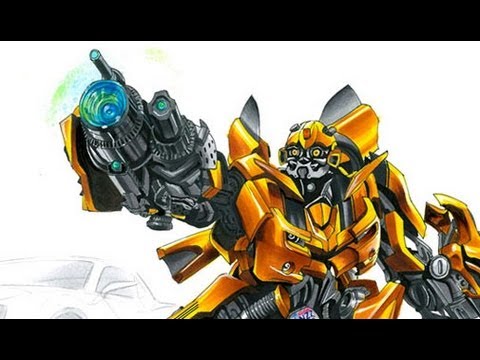 480x360 Bumblebee Transformers Drawing By Adonis Alcici - Bumblebee Transformer Sketch