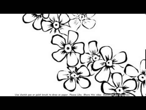 480x360 Drawn Bouquet Flower Drawing - Bunch Of Flowers Sketch
