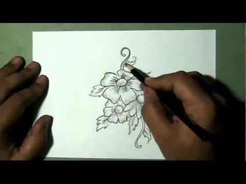 480x360 How To Draw A Bunch Of Flowers Yzarts Yzarts - Bunch Of Flowers Sketch