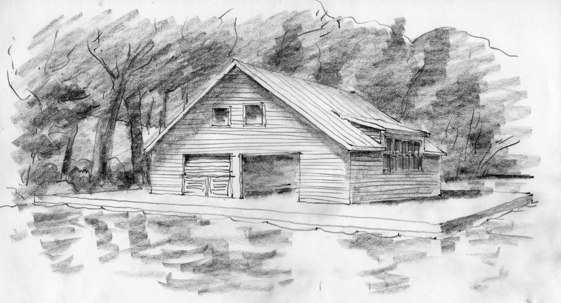 1920x1038 Bungalow House Sketch Home Mansion, Sketch Mansion Home - Bungalow Sketch