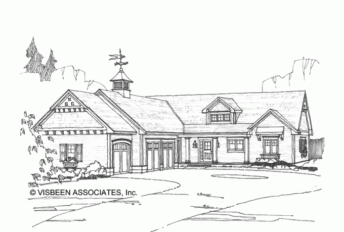 680x459 Bungalow House Sketch Design - Bungalow Sketch