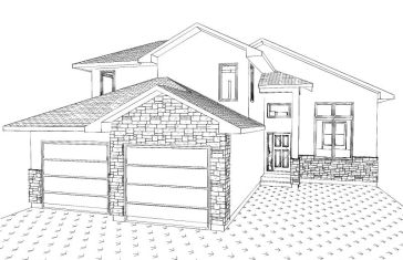 364x235 Bungalow Cortrax Homes - Bungalow Sketch