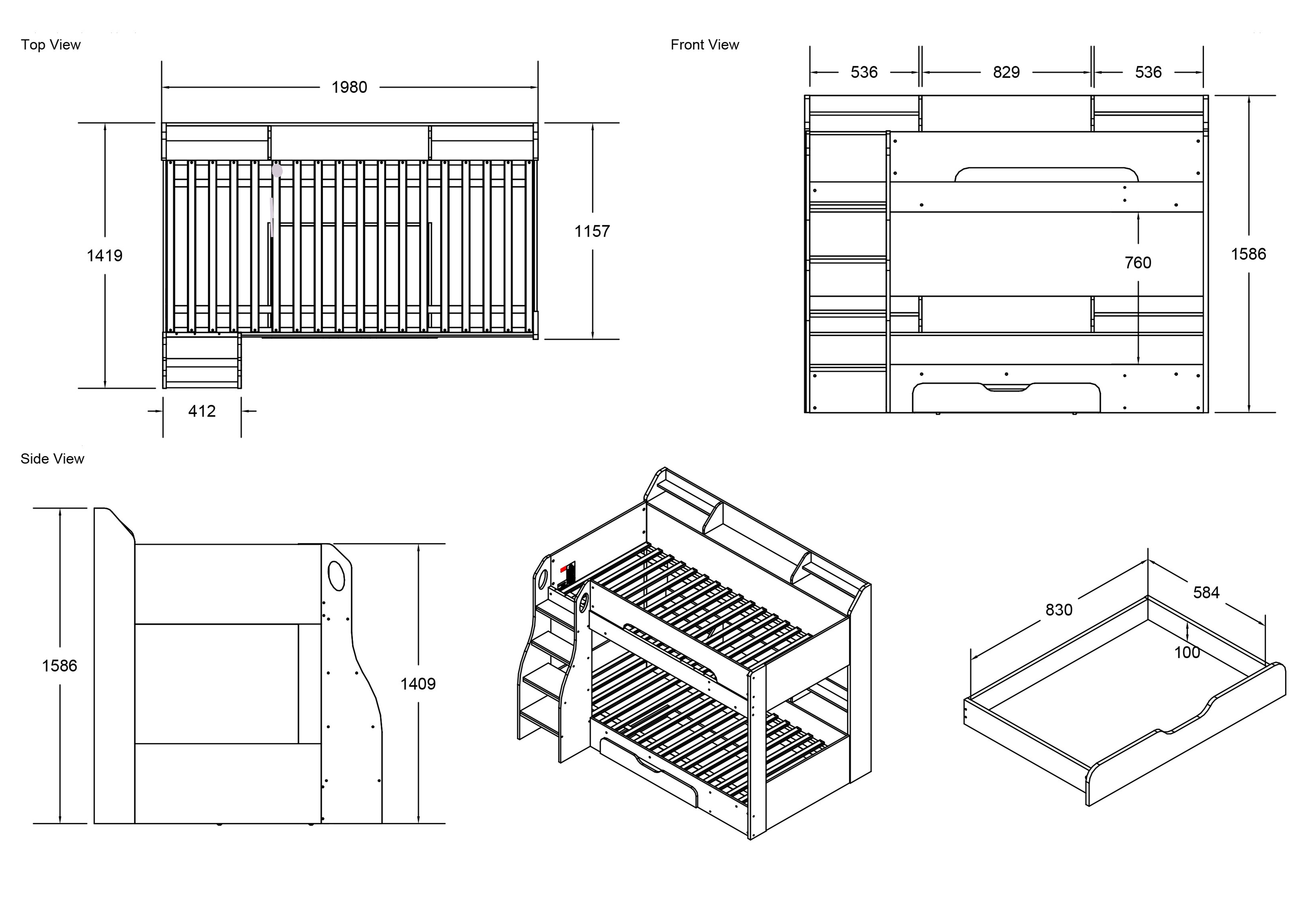 Bunk Bed Sketch at Explore collection of Bunk Bed