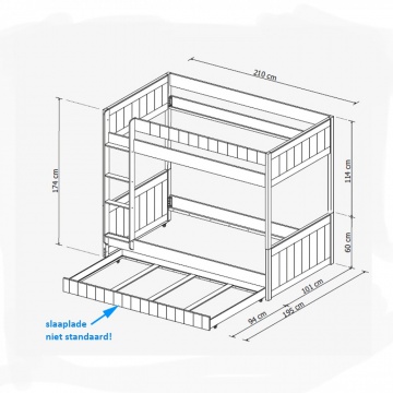360x360 Kidz Beds - Bunk Bed Sketch